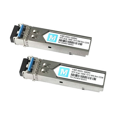 155M デュプレックス 2km 1310nm LCコネクタ DDM 100BASE MMF 光ファイバーモジュール プラグイン可能なSFPトランシーバー