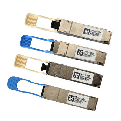 100Gデータレート MPO オプティカルモジュール QSFP28-100G-SR4 DDM互換性 850nm 100m ファイバーオプティックトランシーバー