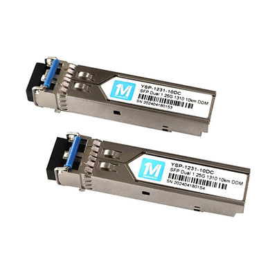 1.25G デュプレックス 10km 距離 1310nm LC コネクタ DDM 1000BASE SMF 光ファイバー モジュール プラグイン可能な SFP トランシーバー