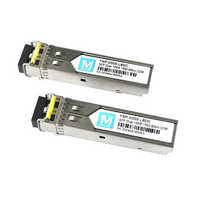 3 155M デュプレックス 80km 1550nm LCコネクタ DDM 100BASE SMF 光ファイバーモジュール プラグイン可能なSFPトランシーバー