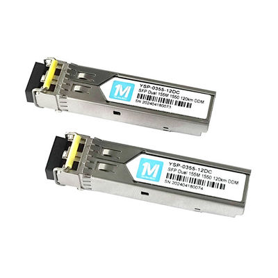 DDMI 155M デュプレックス 120km 1550nm LCコネクタ SMF 光ファイバーモジュール ネットワークインフラストラクチャ用のSFPトランシーバー