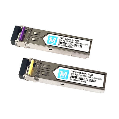 80km 距離 時間 3年 LC コネクタ DDM WDM シンプル オプティカル モジュール トランシーバー SFP モジュール 155M BIDI 1490nm/1550nmn