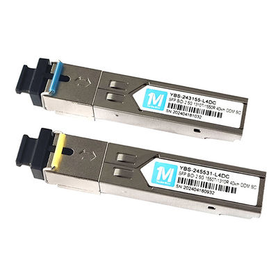 SMFファイバータイプ 2.5G BIDI 40km 1310nm/1550nm SCコネクタ DDM WDM シンプレックス光学モジュール トランシーバー SFP モジュール
