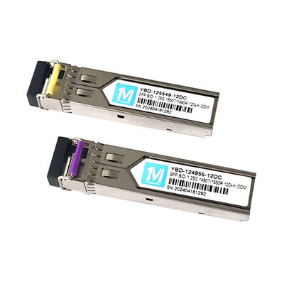 1.25G BIDI 120km 1490nm/1550nm LCコネクタ DDM WDM シンプルオプティカルモジュール スムーズなネットワークパフォーマンスのためのSFPトランシーバー