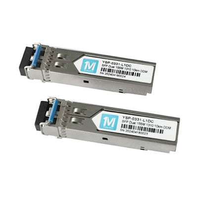 155M デュプレックス 10km 1310nm LCコネクタ DDM 100BASE SMF 光ファイバーモジュール プラグイン可能なSFPトランシーバー