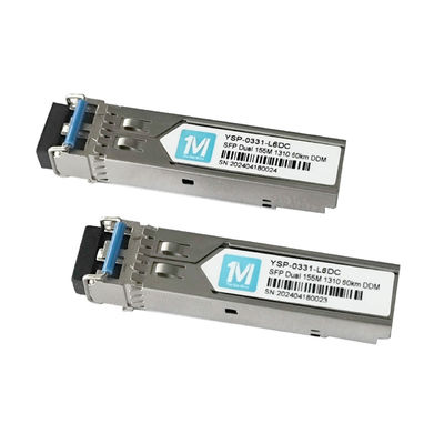 155M デュプレックスLCコネクタ DDM 100BASE SMF 光ファイバーモジュール 接続可能なSFPトランシーバー TCPネットワーク 60km 1310nmモジュール