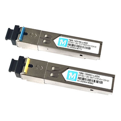 1.25G データレート 40km 距離 BIDI SC コネクタ DDM WDM シンプル オプティカル モジュール トランシーバー SFP モジュール 1310nm/1550nm