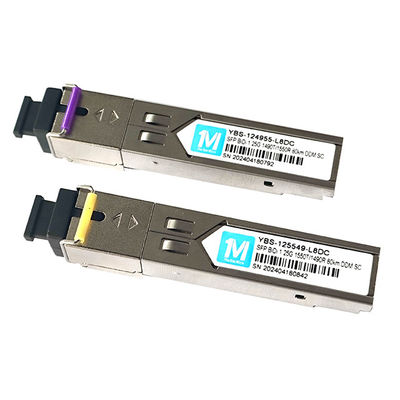 SMFファイバータイプ 1.25G BIDI 80km 1490nm/1550nm SCコネクタ DDM WDM シンプルオプティカルモジュール トランシーバー FTTX用SFPモジュール