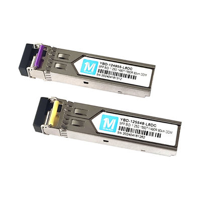 3.3V 1.25G BIDI 100km 1490nm/1550nm LC コネクタ DDM WDM シンプル オプティカル モジュール トランシーバー SFP モジュール