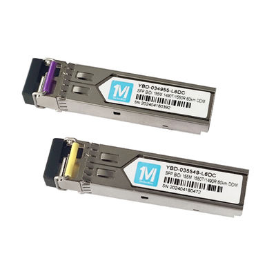 FTTX タイム ファイバーオプティックトランシーバー 155M BIDI 60km 1490nm/1550nm LCコネクタ DDM WDM タイムのためのSFPモジュール