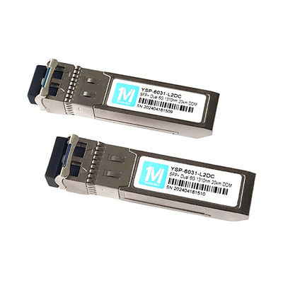 6G SFP 20km 1310nm LC DDM SMF ファイバータイプ IPネットワークデータ送信のためのシングルモード光学モジュール