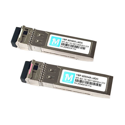 10G SFP BIDI 80km 1490nm/1550nm WDM LCコネクタ 帯域幅データセンターアプリケーションのためのDDM光接送機