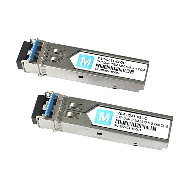 155M デュプレックス 2km 1310nm LCコネクタ DDM 100BASE MMF 光ファイバーモジュール プラグイン可能なSFPトランシーバー