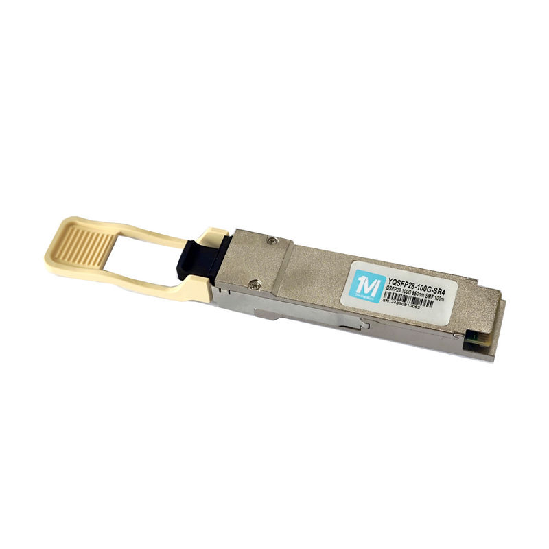 100Gデータレート MPO オプティカルモジュール QSFP28-100G-SR4 DDM互換性 850nm 100m ファイバーオプティックトランシーバー