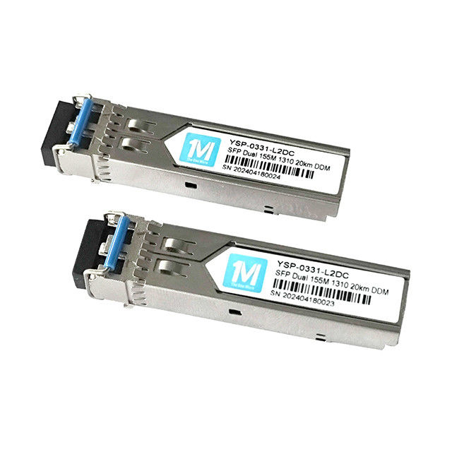 長距離 155M デュプレックス 20km 1310nm LC コネクタ DDM 100BASE SMF 光ファイバーモジュール FTTX用のSFPトランシーバー