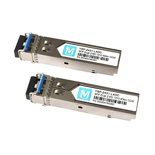 安定ネットワーク接続 2.5G デュプレックス 40km SMF 光ファイバー モジュール 1310nm LC コネクタ DDM を搭載したプラグイン可能な SFP トランシーバー