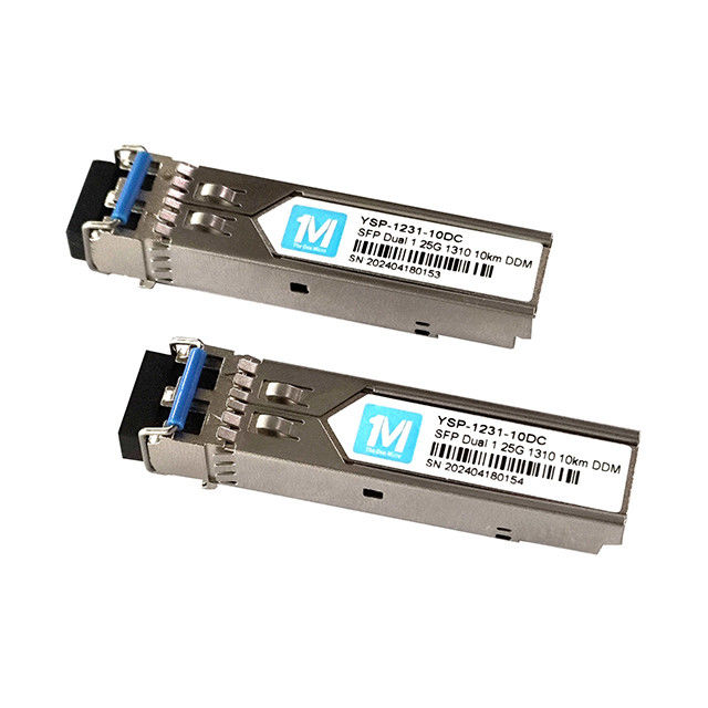 1.25G デュプレックス 10km 距離 1310nm LC コネクタ DDM 1000BASE SMF 光ファイバー モジュール プラグイン可能な SFP トランシーバー
