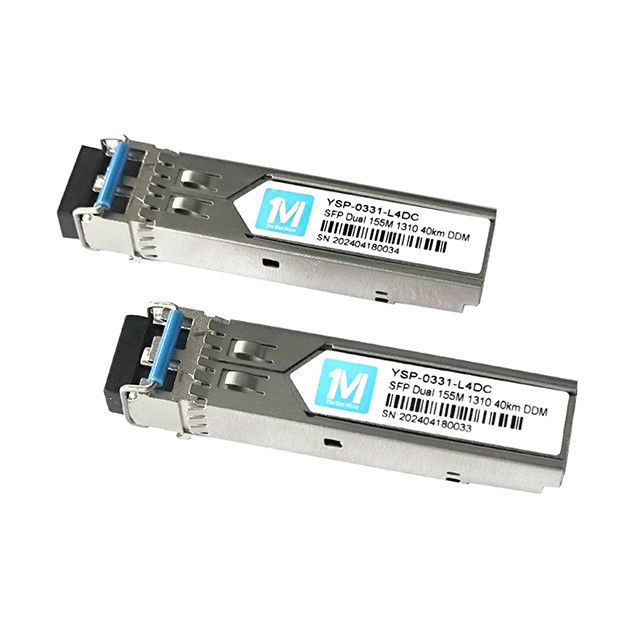 SMF光ファイバーモジュール 接続可能なSFPトランシーバー 100BASE 155M デュプレックス 40km 1310nm LCコネクタ DDM ネットワーク接続