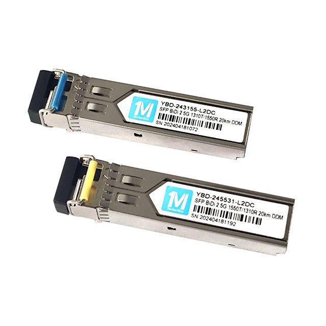 SMFファイバータイプ 2.5G BIDI 20km 1310nm/1550nm LCコネクタ DDM WDM シンプレックス光学モジュール トランシーバー SFP モジュール
