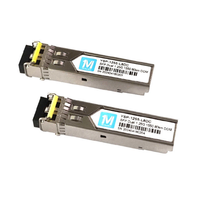 1.25Gデュプレックス 80km 1550nm LCコネクタ DDM 1000BASE SMF光ファイバーモジュール プラグイン可能なSFPトランシーバー 3.3V