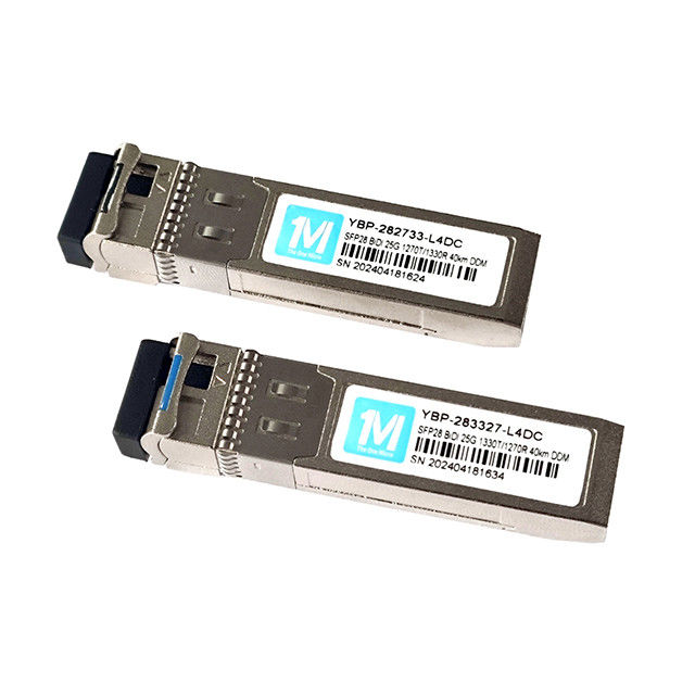 25G SFP28 BIDI WDM 光ファイバーモジュール 40km 1270nm/1330nm LCコネクタ SFPトランシーバー 長距離送信