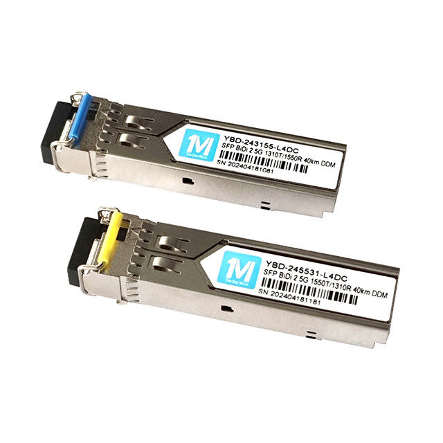 SMFファイバータイプ 2.5G BIDI 40km 1310nm/1550nm LCコネクタ DDM WDM シンプル オプティカルモジュール トランシーバー SFP モジュール