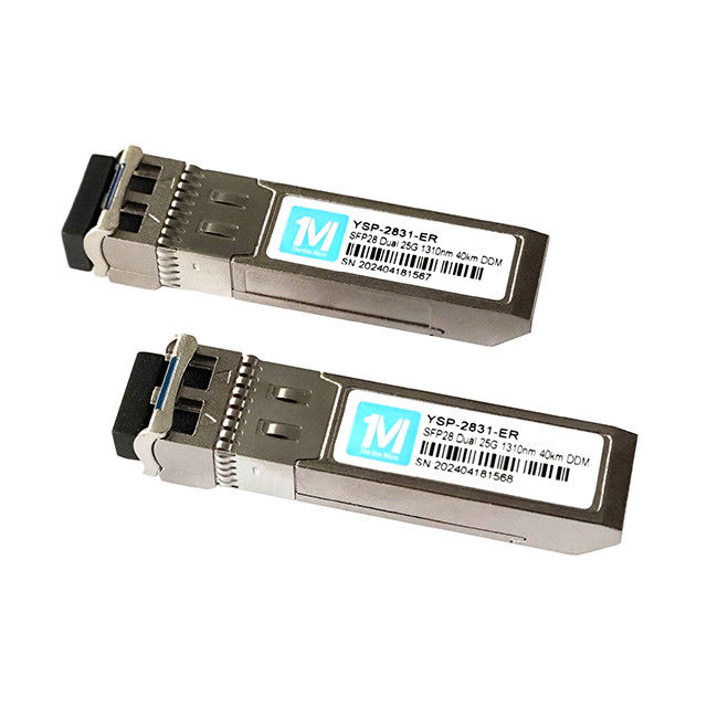 光ファイバートランシーバー 25G SFP28 デュプレックス 40km 1310nm LC DDM SMF 25GB 光学モジュール シングルモード SFP28 モジュール SFP28 25G ER