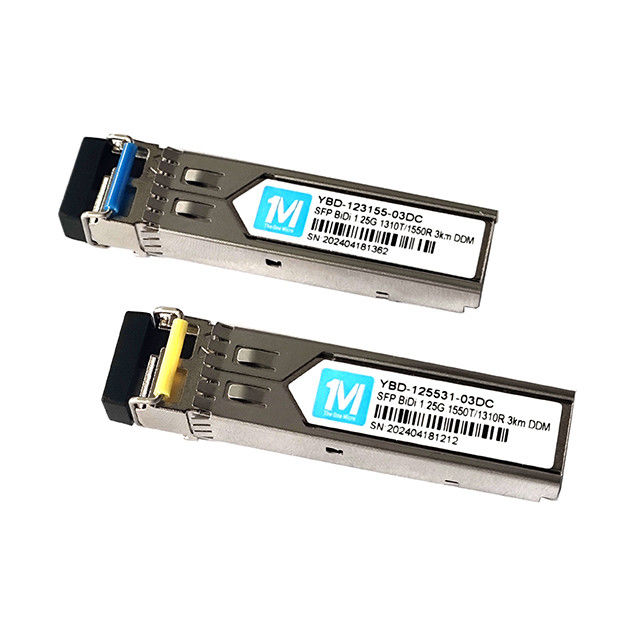 光ファイバートランシーバー 1.25G BIDI 3km 1310nm/1550nm LC コンネクタ DDM WDM シンプル オプティカル モジュール トランシーバー SFP モジュール