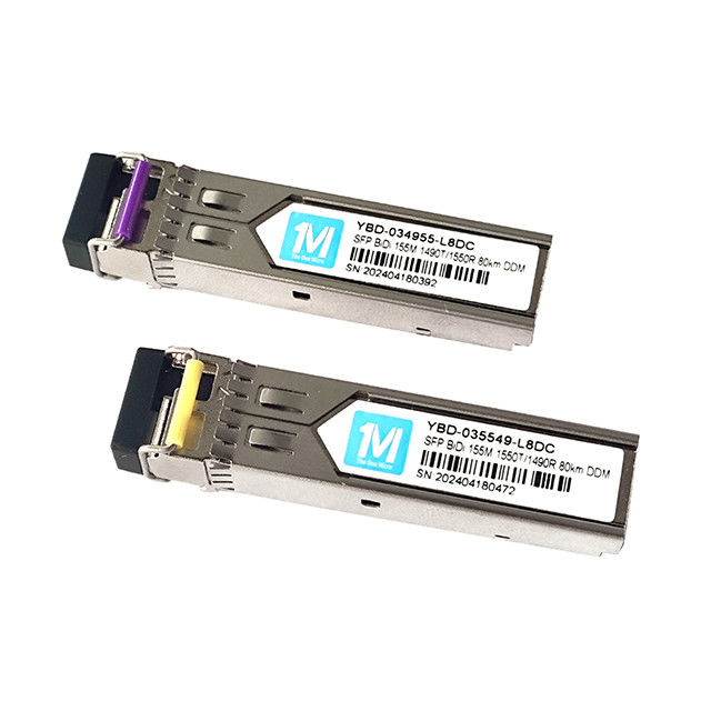 80km 距離 時間 3年 LC コネクタ DDM WDM シンプル オプティカル モジュール トランシーバー SFP モジュール 155M BIDI 1490nm/1550nmn