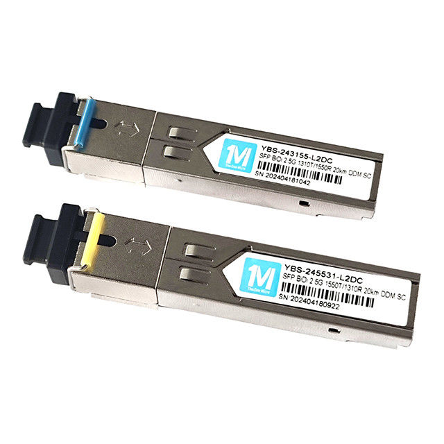 2.5G BIDI 20km 1310nm/1550nm SCコネクタ DDM WDM シンプル オプティカル モジュール トランシーバー SFP モジュール スピードデータ転送