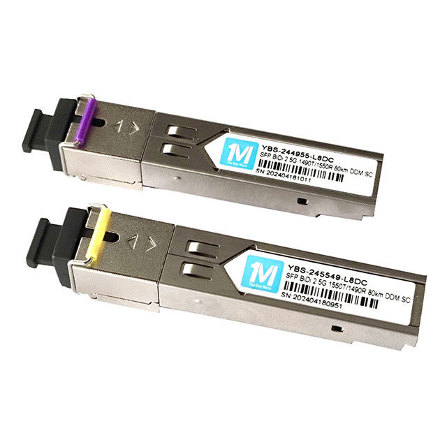 2.5G BIDI 80km 1490nm/1550nm SCコネクタ DDM WDM シンプルオプティカルモジュール 通信受信機 無線LANネットワーク用のSFPモジュール