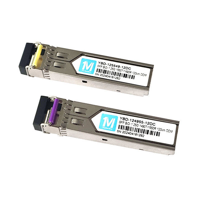 1.25G BIDI 120km 1490nm/1550nm LCコネクタ DDM WDM シンプルオプティカルモジュール スムーズなネットワークパフォーマンスのためのSFPトランシーバー