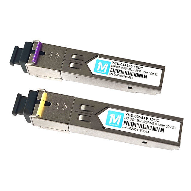 155M BIDI 120km 1490nm/1550nm SCコネクタ DDM WDM シンプル・ファイバー・オプティック・トランシーバー SFP モジュール
