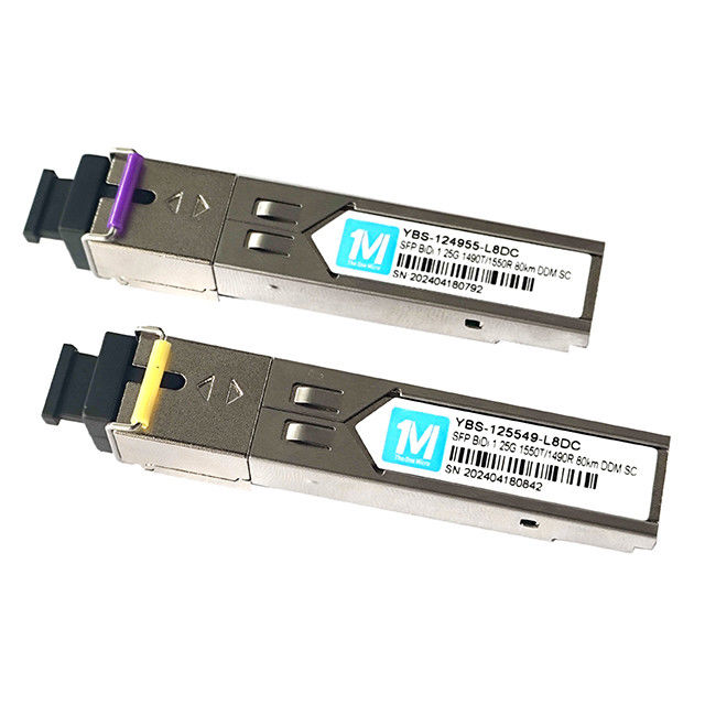 SMFファイバータイプ 1.25G BIDI 80km 1490nm/1550nm SCコネクタ DDM WDM シンプルオプティカルモジュール トランシーバー FTTX用SFPモジュール