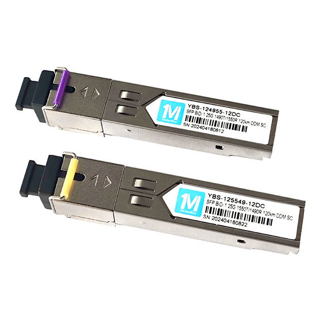 1.25G BIDI SC SMF ファイバー WDM シンプル オプティカル モジュール SFP トランシーバー 120km 1490nm/1550nm