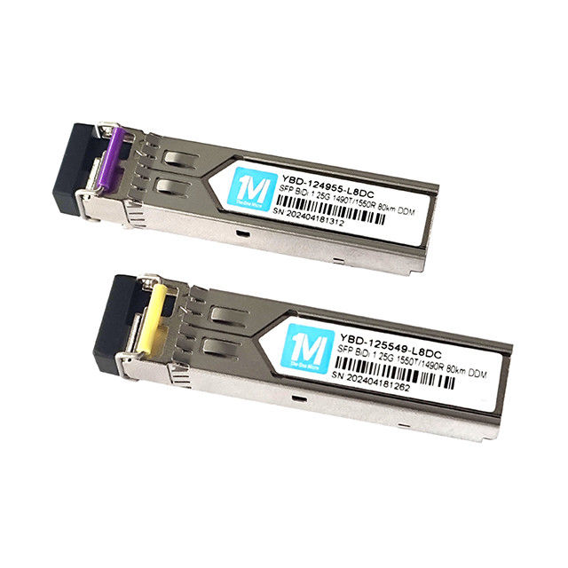 3.3V 1.25G BIDI 100km 1490nm/1550nm LC コネクタ DDM WDM シンプル オプティカル モジュール トランシーバー SFP モジュール