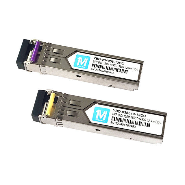 155M BIDI LC インターフェイス 100km 1490nm/1550nm DDM WDM 単純光学モジュールトランシーバー SFP モジュール接続ソリューション