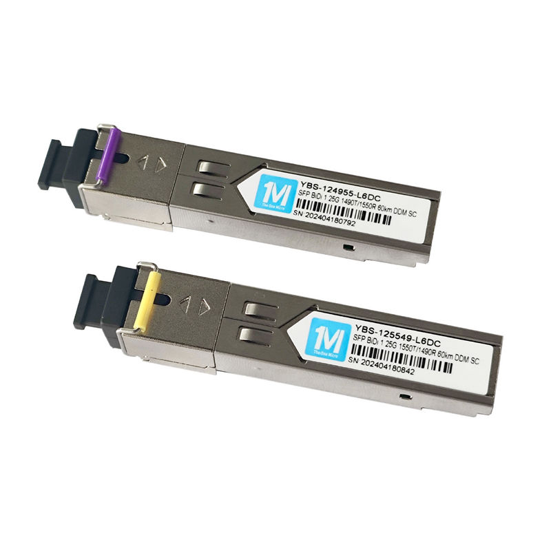 1.25G BIDI 60km 1490nm/1550nmn SCコネクタ DDM WDM シンプル オプティカル モジュール トランシーバー SFP モジュール ファイバータイプ SMF