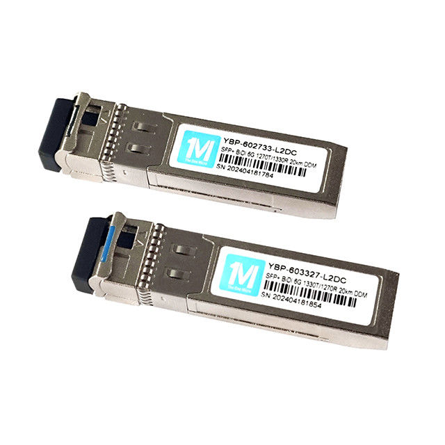 20km 距離 6G SFP BIDI 1270nm/1330nm WDM LC コネクタ FTTX ファイバーネットワーク モジュールネットワークのための DDM オプティカルトランシーバー