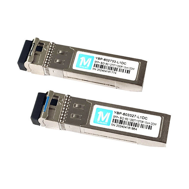 シングルモードファイバー 6G SFP BIDI 10km 1270nm/1330nm WDM LCコネクタ 速度データ転送付きDDM光受信機