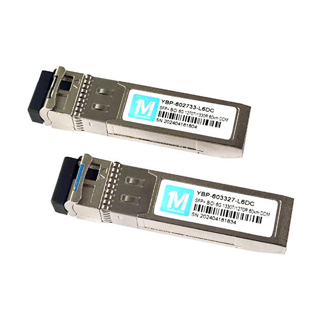 6G SFP BIDI 60km WDM LCコネクタ DDM オプティカルトランシーバー 1270/1330nm データレート 6G シングルモードファイバートランシーバーモジュール