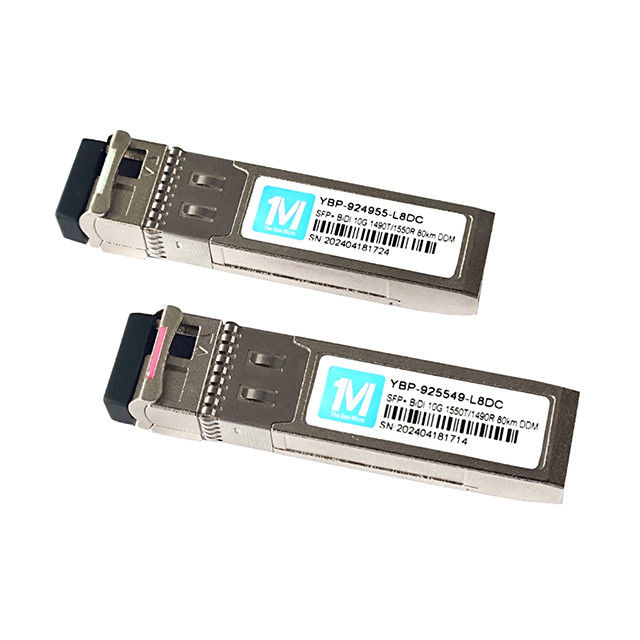 10G SFP BIDI 80km 1490nm/1550nm WDM LCコネクタ 帯域幅データセンターアプリケーションのためのDDM光接送機